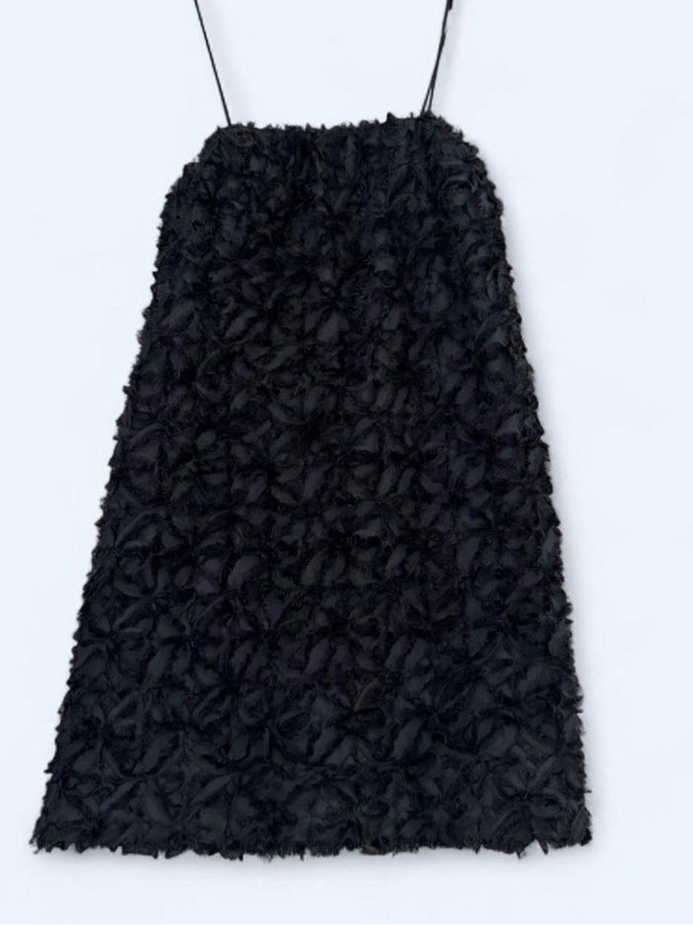 Anthropologie Black Textured Mini Dress